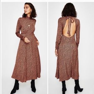 Free People Cocoa Loveless Leopard Mini Dress